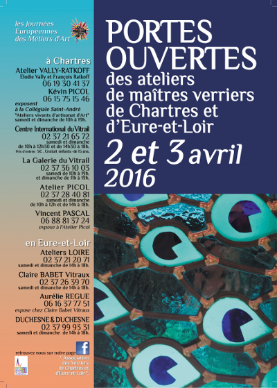 Portes ouvertes 2016 des ateliers des verriers de Chartres et d’Eure et Loir 