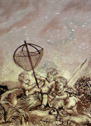 verre peint � la grisaille