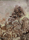 verre peint � la grisaille