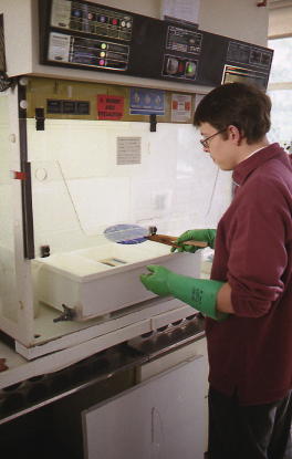 Poste de travail (hotte pour acide fluorhydrique)