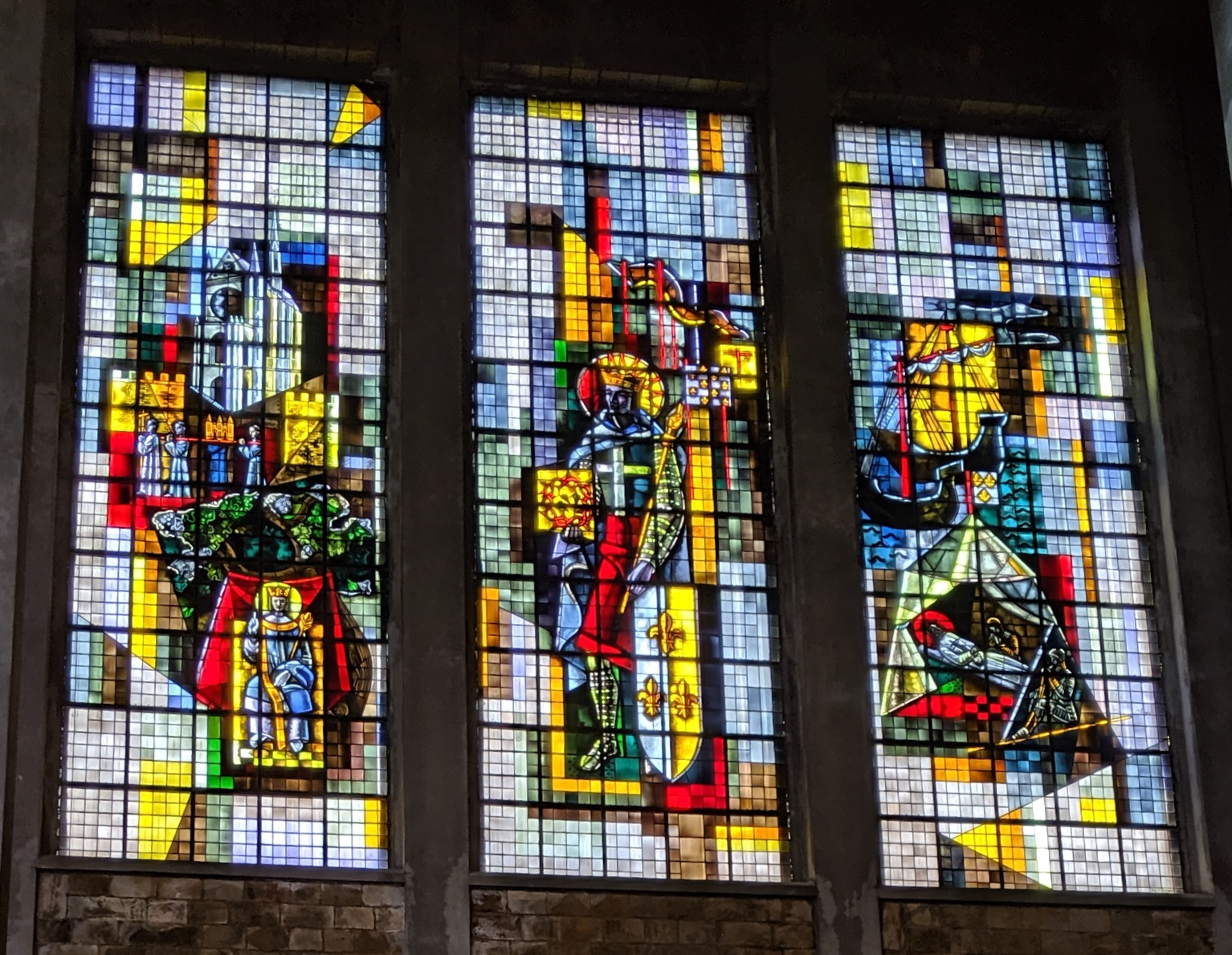 Les vitraux de Paul Bony à l'église Saint-Louis de Brest (1957)