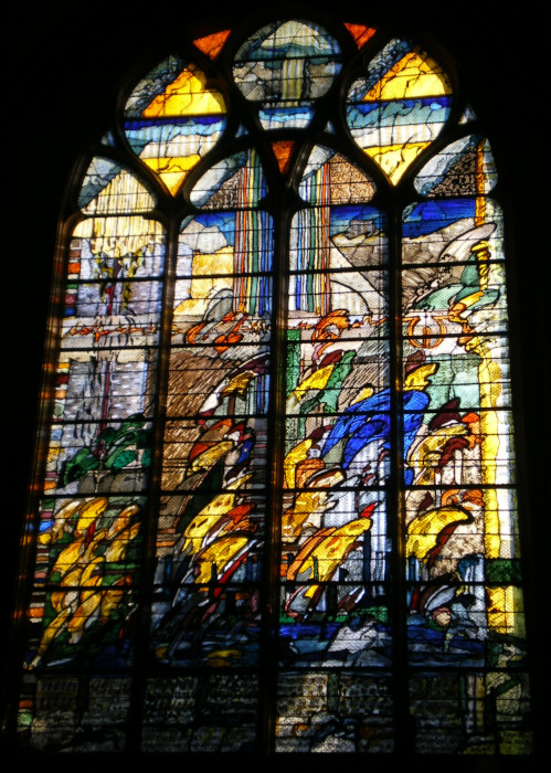Les vitraux de Sylvie Gaudin à l'église Saint-Gervais-Saint-Protais (1993 ?)