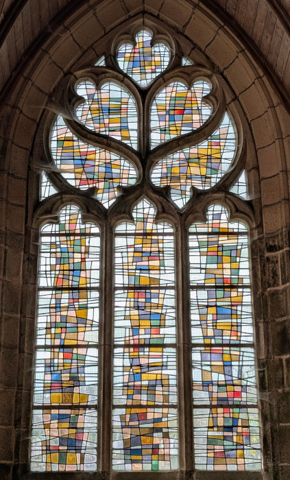 Le vitrail du baptistère à l'église Saint-Nonna de Penmarc'h (1975)