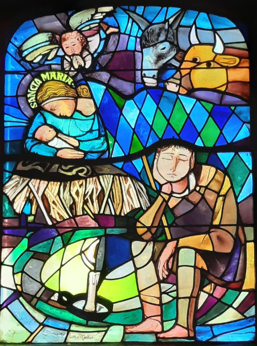Les vitraux d'Arcabas à l'église de Saint-Ismier (1989)